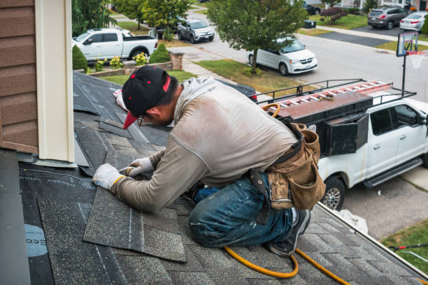 Professional Roofing technician working in Montpelier Station, VA